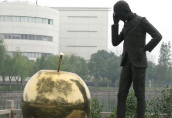 济南中领雕塑：专业定制精美牛顿铜雕