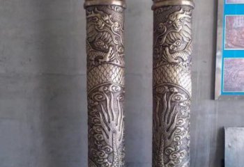 济南中领雕塑：打造精美的大型龙柱铜雕