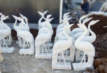 济南精美工艺，传统雕刻——仙鹤石塑