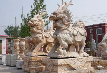 济南麒麟镇宅石雕塑，品质卓越，匠心之作