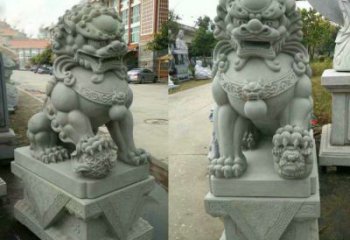 济南大理石狮子石雕——雕塑定制中的艺术精品
