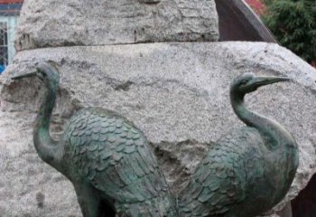 济南青铜仙鹤公园动物雕塑--令人叹为观止的完美艺术品