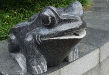 济南活力四射的青蛙喷水雕塑