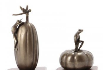 济南艺术青蛙铜雕：真实逼真可爱
