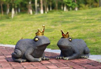 济南青蛙王子玻璃钢动物雕塑摆件，温馨家居装饰佳品