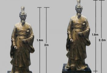 济南民族英雄屈原铜雕塑