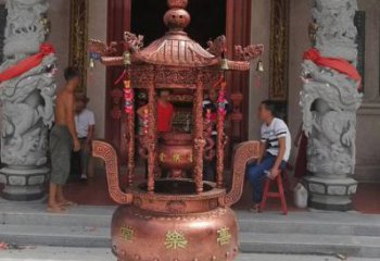 济南精致全铜小香炉雕塑