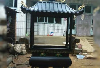 济南中领雕塑精美全铜香炉古典雕塑