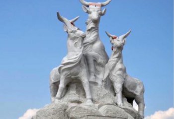 济南多彩山羊雕塑精美制作