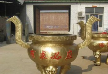 济南三足香炉铜雕，装点你的寺庙