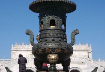 济南三足香炉铜雕唯美重现历史