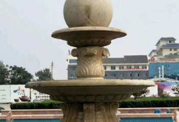 济南引领时尚的砂岩大型喷泉雕塑