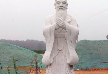 济南中领雕塑：精致雕刻的少海公园孔子雕像