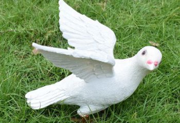 济南象征和平的少女和平鸽雕塑