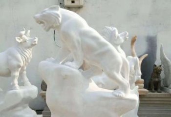 济南中领雕塑：汉白玉老虎雕塑
