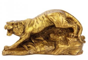 济南中领雕塑生肖铜虎鎏金摆件，是一款以生肖虎…