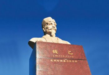 济南中领雕塑荣耀出品：十大名医之儿科之圣头像雕塑