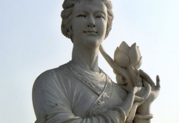 济南汉白玉荷花雕塑，精致美丽无双！
