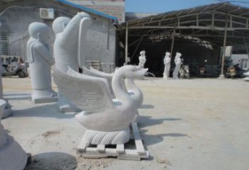 济南中领雕塑：独具特色的天鹅喷水雕塑