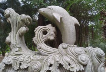 济南精美的石雕海豚雕塑，为您的公园林营造出别具匠心的水景特色