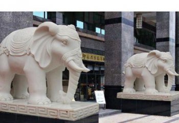 济南最佳选择——石雕酒店大象雕塑