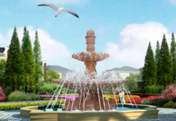 济南石雕流水招财喷泉雕塑，让你迎接财运来临