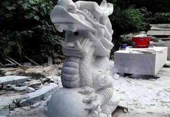济南精美石雕龙首喷水雕塑