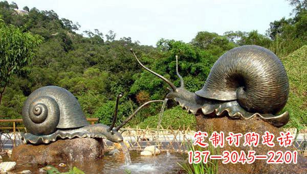 济南蜗牛公园动物铜雕