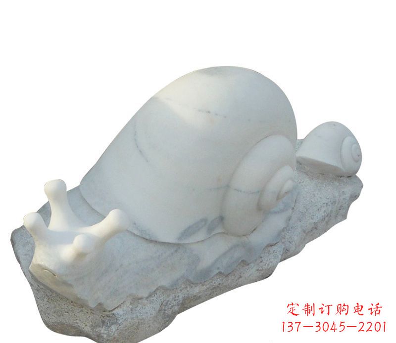 济南蜗牛石雕公园动物摆件