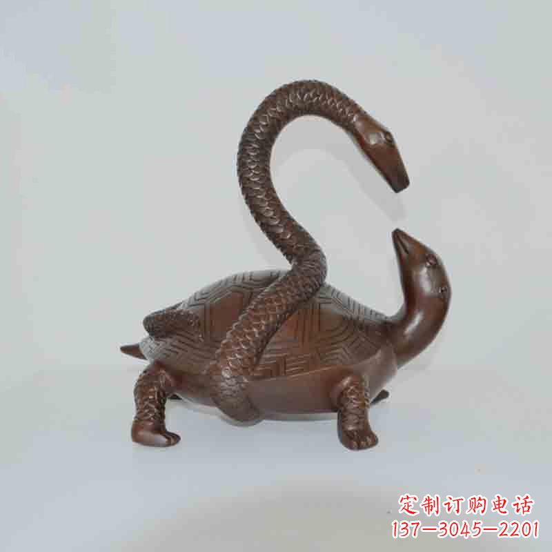济南乌龟背蛇龟蛇铜雕