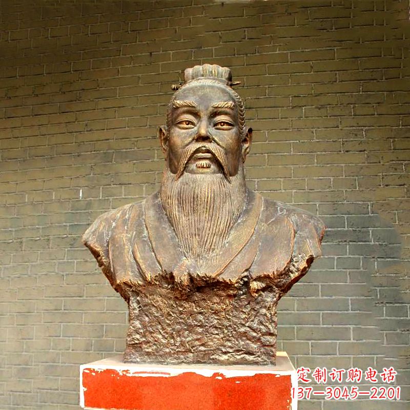 济南五帝之帝喾半身像胸像雕塑