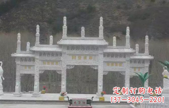 济南五门牌坊石雕 (2)