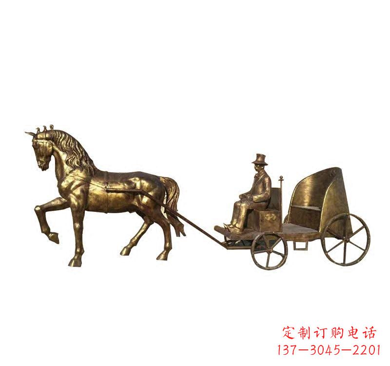 济南西方马车铜雕