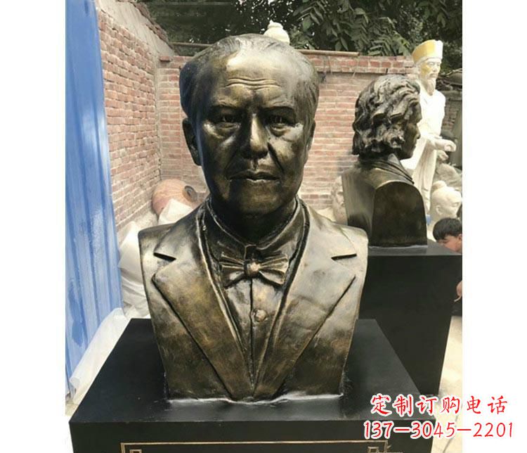济南西方名人爱迪生胸像铜雕