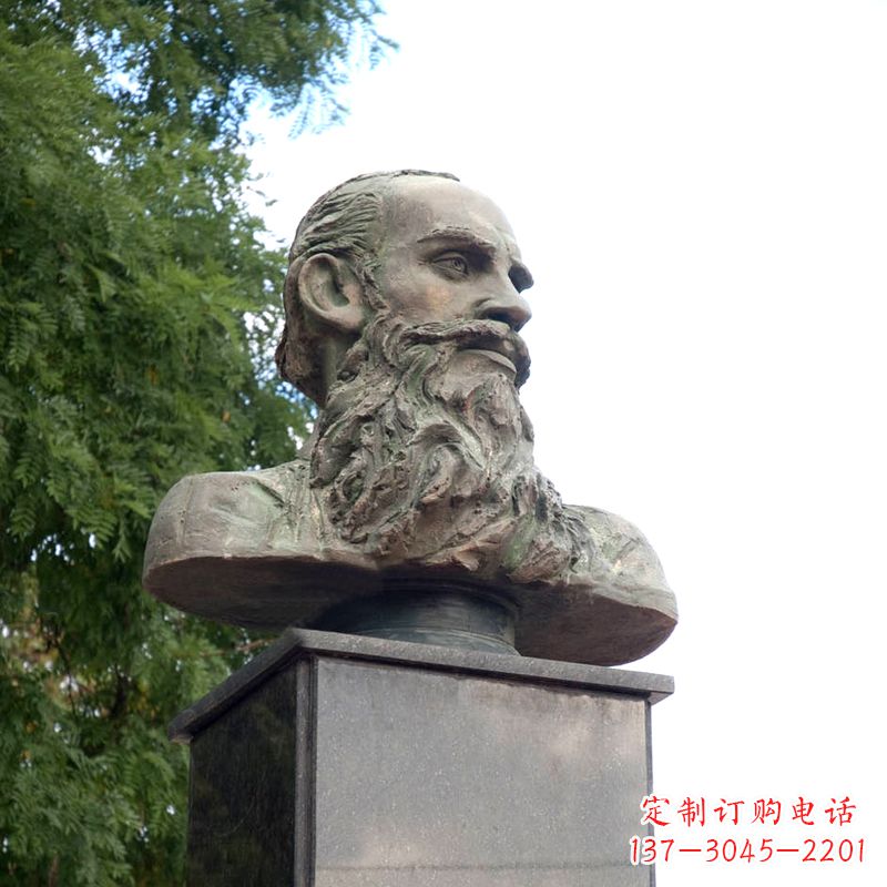 济南西方名人俄国现实主义作家托尔斯泰胸像雕塑摆件