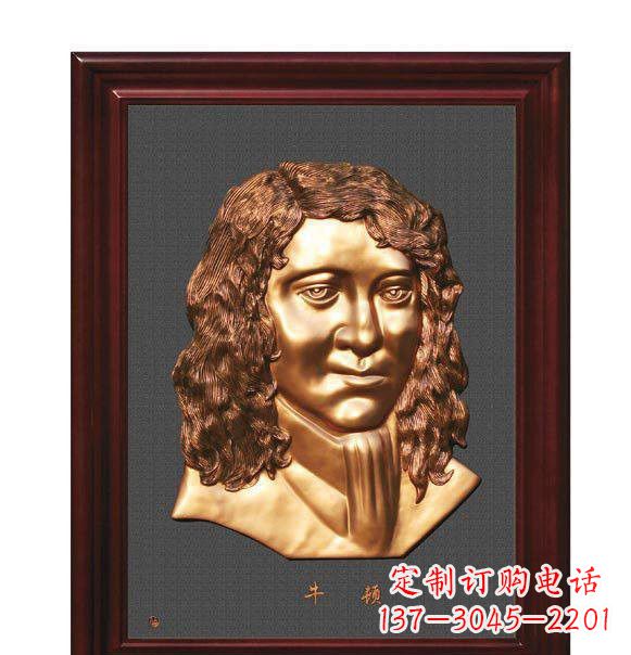 济南西方名人牛顿铜浮雕