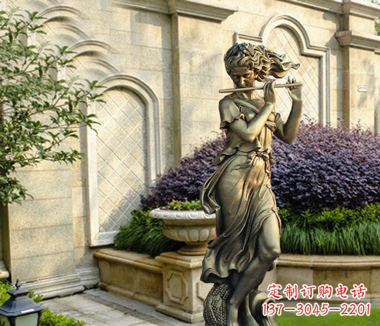 济南西方女人别墅景观铜雕塑