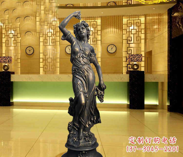 济南西方女人别墅景观铜雕塑 (2)