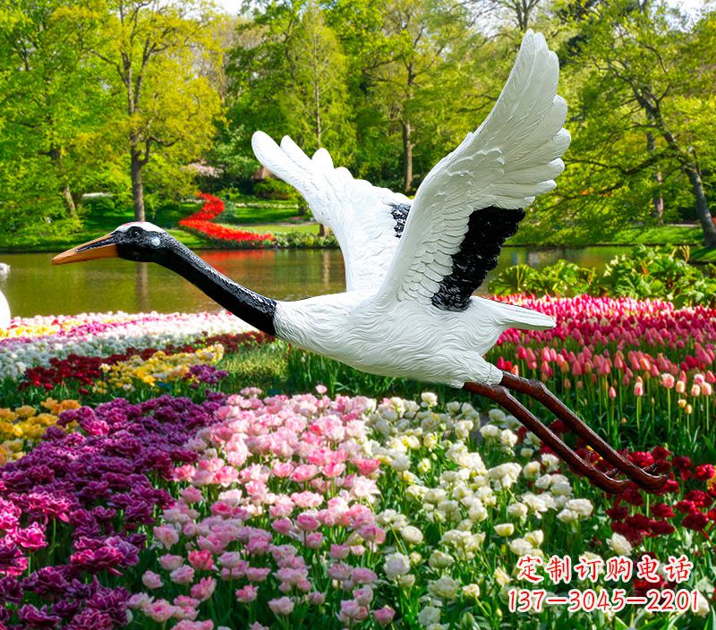 济南仙鹤雕塑灯