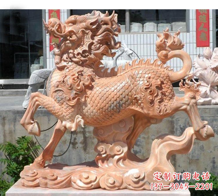济南祥云麒麟石雕
