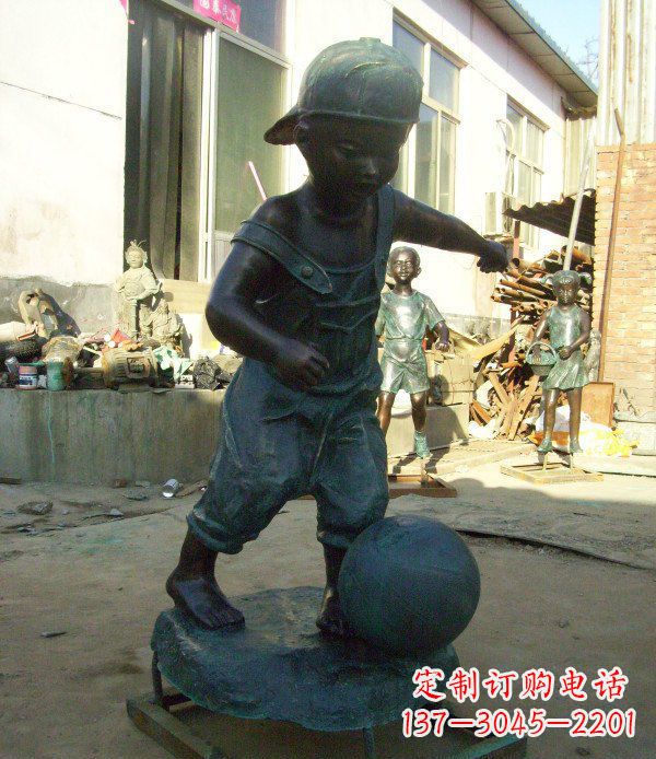 济南小孩玩耍青铜人物铜雕