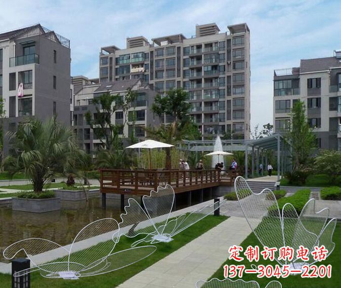 济南小区不锈钢镂空蝴蝶雕塑