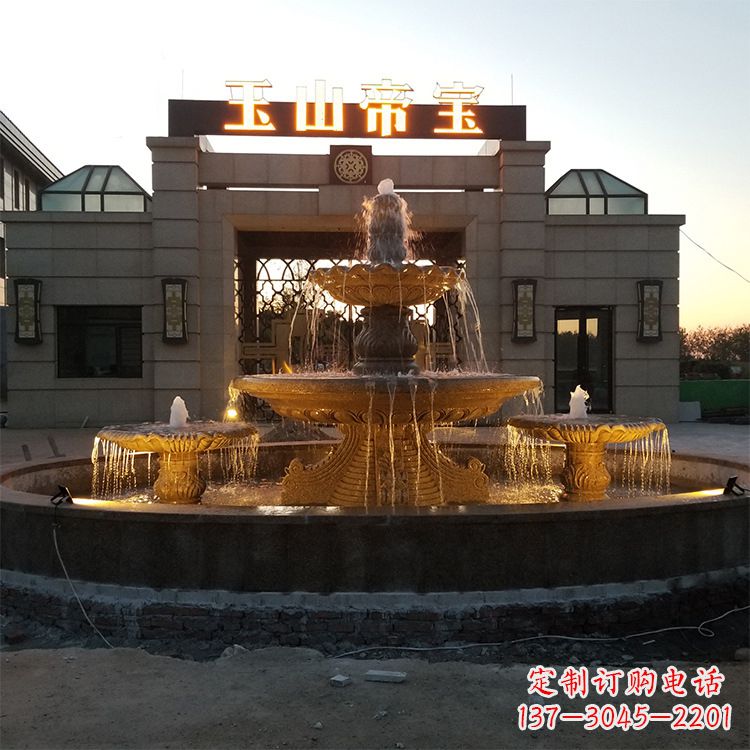 济南小区广场欧式水景石雕喷泉
