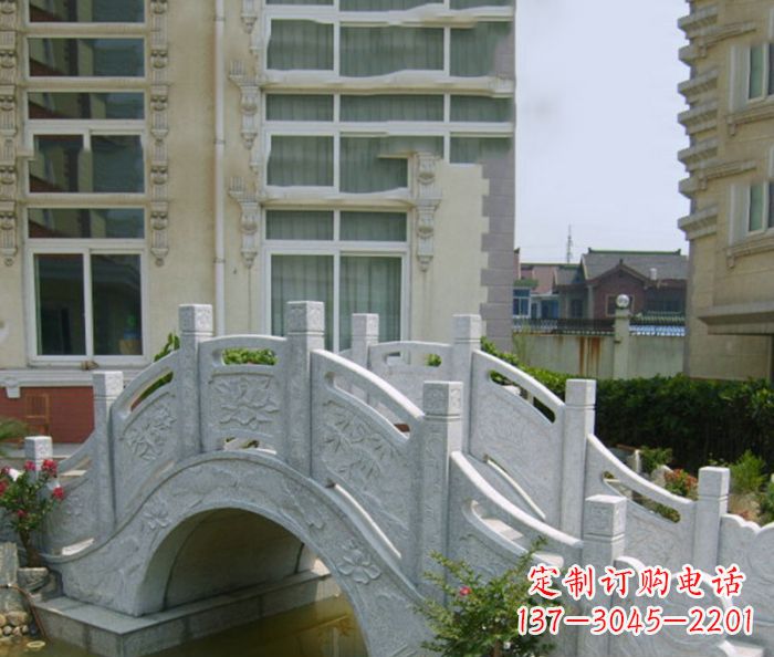 济南小区景观大理石拱桥 (2)
