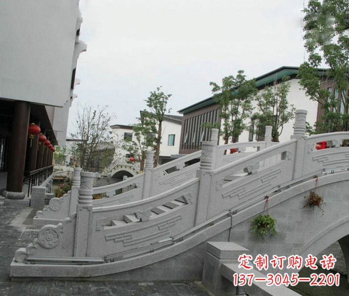 济南小区景观大理石拱桥