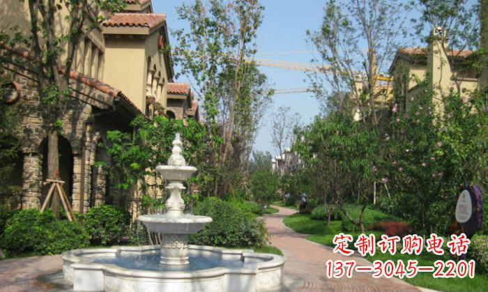 济南小区景观大理石喷泉石雕 (5)