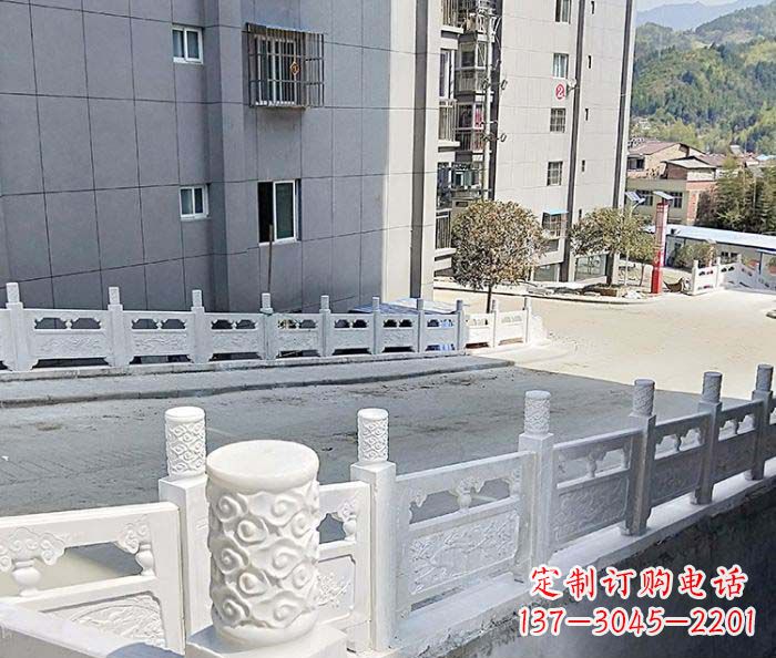 济南小区景观汉白玉石雕栏板