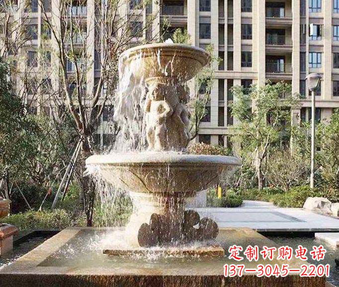 济南小区景观欧式喷泉石雕 (3)