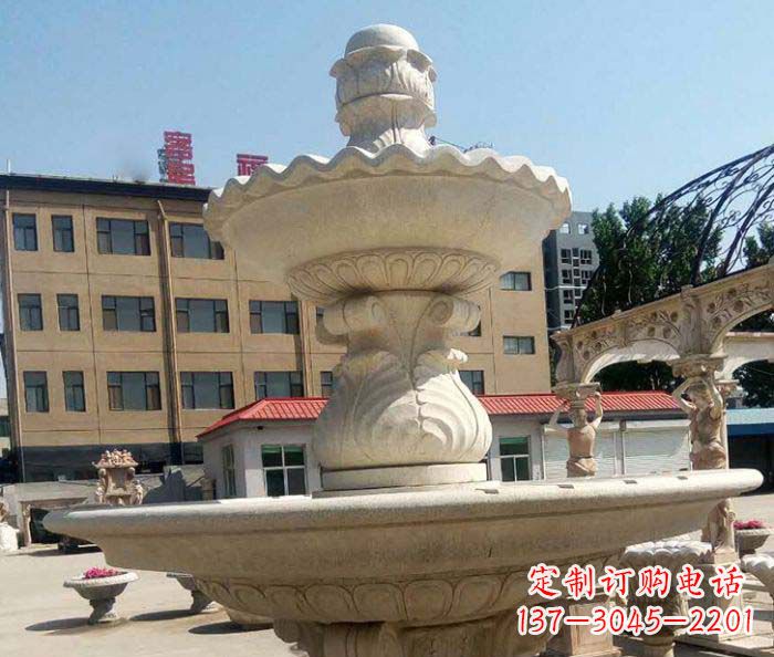 济南小区景观砂岩大型喷泉石雕