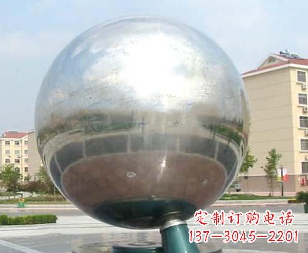 济南校园不锈钢抽象地球仪雕塑